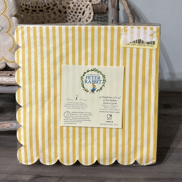 NEW IN PACKAGING! MERI MERI PETER RABBIT HOP LITTLE RABBIT HOP HOP HOP NAPKINS - Picture 4 of 7
